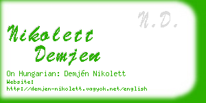 nikolett demjen business card